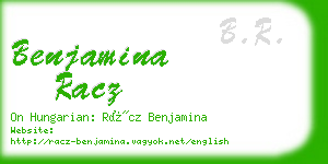 benjamina racz business card